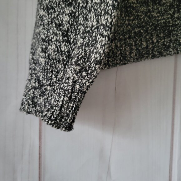 Loft Polar Bear Mock Neck Knit Pullover Sweater, Women’s M, Gray, Long Sleeve - Picture 3 of 8